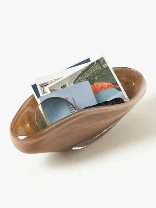 Handgefertigte Deko-Schale Ashley aus Glas
