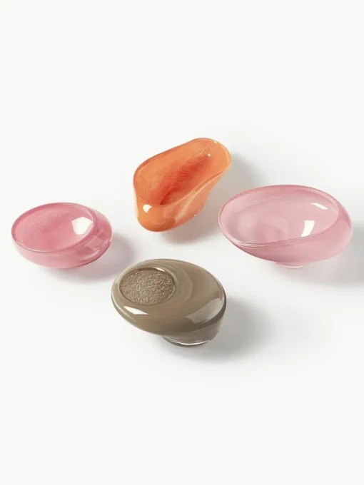 Handgefertigte Deko-Schale Ashley aus Glas