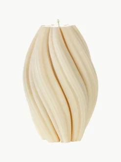 Handgefertigte Design-Kerze Florence, H 19 cm