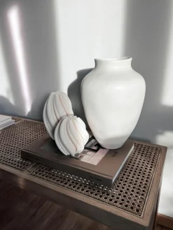 Handgefertigte Design-Kerze Florence, H 19 cm