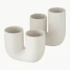 Handgefertigte Design-Vasen Filicio aus Steingut, 2er-Set