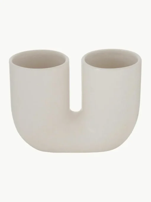 Handgefertigte Design-Vasen Filicio aus Steingut, 2er-Set