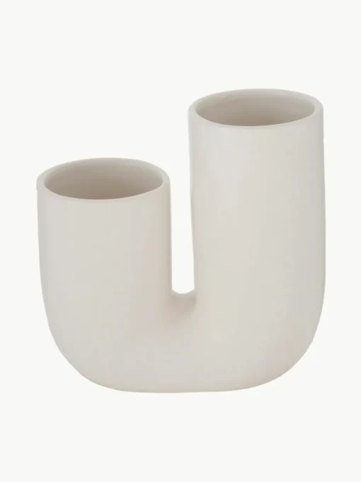 Handgefertigte Design-Vasen Filicio aus Steingut, 2er-Set