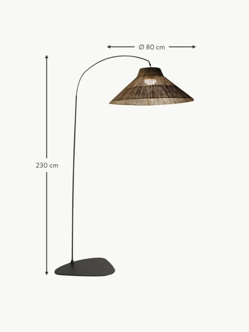 Handgefertigte dimmbare LED-Stehlampe Niza mit Fernbedienung