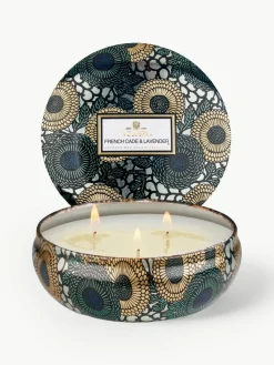 Handgefertigte Dreidocht-Duftkerze Japonica Collection (Cade-Holz, Eisenkraut & Lavendel)