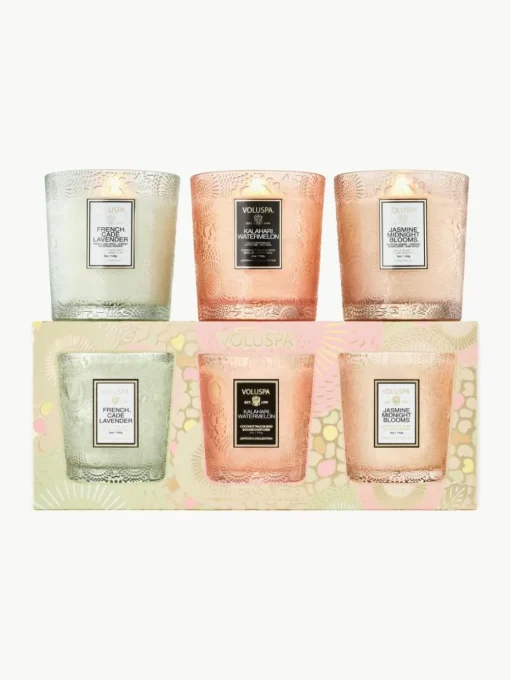 Handgefertigte Duftkerzen Home Refresh Demi, 3er-Set