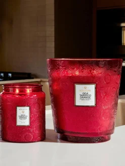 Handgefertigte Fünfdocht-Duftkerze Japonica Collection (Goji-Beere, Mango & Tarocco Orange)