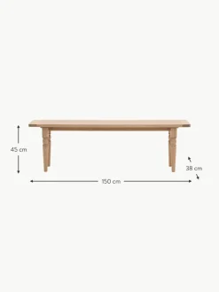 Handgefertigte Holz-Sitzbank Eton
