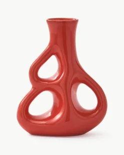 Handgefertigte Keramik-Vase Three Ears, H 21 cm