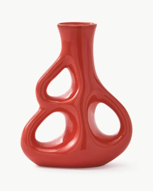 Handgefertigte Keramik-Vase Three Ears, H 21 cm