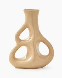 Handgefertigte Keramik-Vase Three Ears, H 21 cm