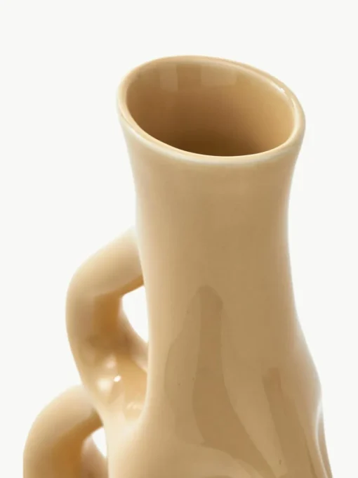 Handgefertigte Keramik-Vase Three Ears, H 21 cm