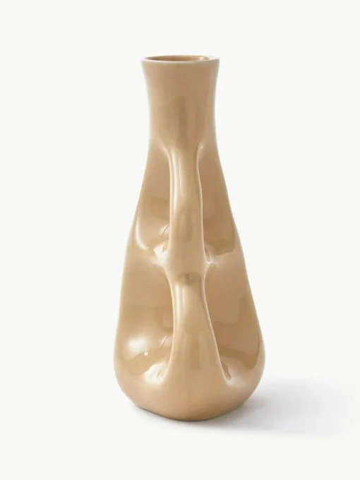 Handgefertigte Keramik-Vase Three Ears, H 21 cm
