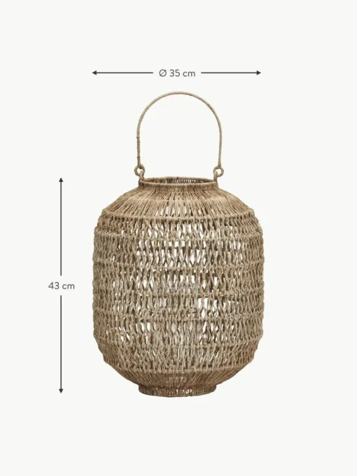 Handgefertigte Laterne Dive aus Jute
