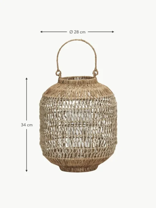 Handgefertigte Laterne Dive aus Jute