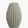 Handgefertigte LED-Kerze Round Stripe, H 15 cm
