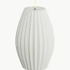 Handgefertigte LED-Kerze Round Stripe, H 15 cm