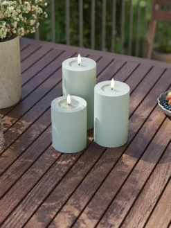 Handgefertigte LED-Kerze Real Flame, H 10 cm