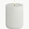 Handgefertigte LED-Kerze Solid Stripe, H 10 cm
