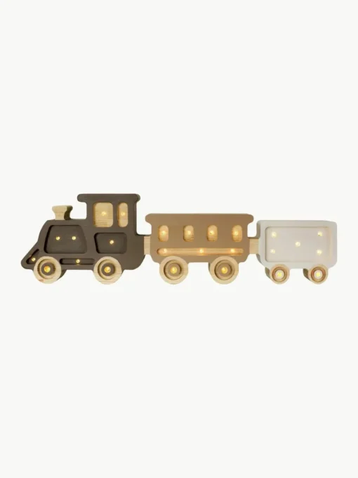 Handgefertigte LED-Kinderzimmerlampe Train mit Timerfunktion und Fernbedienung, dimmbar