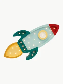 Handgefertigte LED-Kinderzimmerlampe Space Rocket mit Timerfunktion und Fernbedienung, dimmbar
