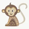 Handgefertigte LED-Kinderzimmerlampe Monkey mit Timerfunktion und Fernbedienung, dimmbar