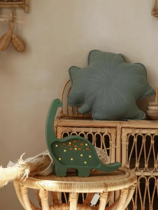 Handgefertigte LED-Kinderzimmerlampe Diplodocus Mini mit Timerfunktion und Fernbedienung, dimmbar