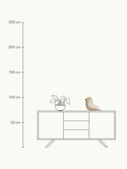 Handgefertigte LED-Kinderzimmerlampe Bird mit Timerfunktion und Fernbedienung, dimmbar