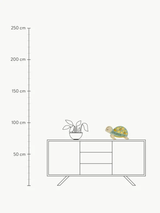Handgefertigte LED-Kinderzimmerlampe Turtle mit Timerfunktion und Fernbedienung, dimmbar