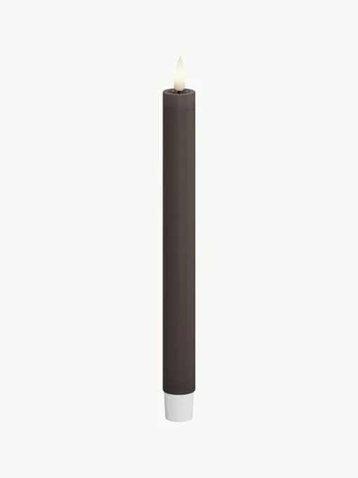 Handgefertigte LED-Stabkerzen Real Flame, H 24 cm, 2 Stück