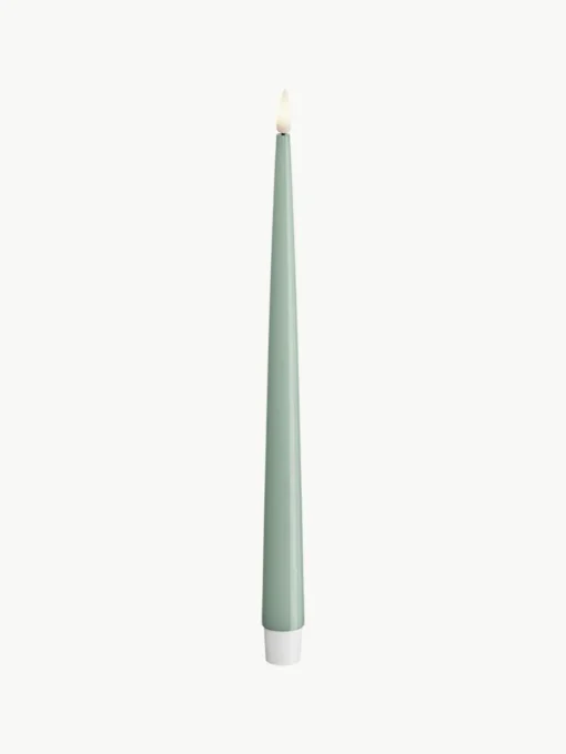 Handgefertigte LED-Stabkerzen Real Flame, H 28 cm, 2 Stück