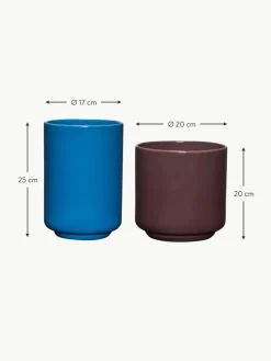 Handgefertigte Multifunktionsbehälter Deux Pots, 2er-Set