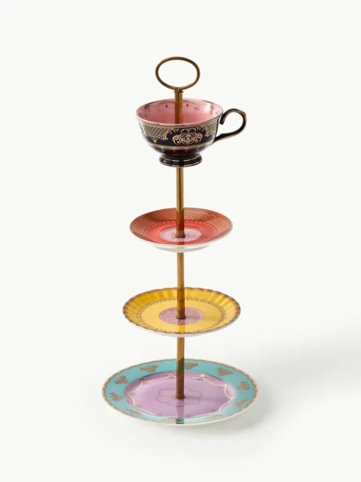 Handgefertigte Porzellan-Etagere Grandpa