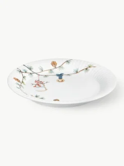 Handgefertigte Porzellan-Frühstücksteller Hammershøi, 4 Stück