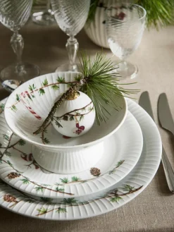 Handgefertigte Porzellan-Frühstücksteller Hammershøi, 4 Stück