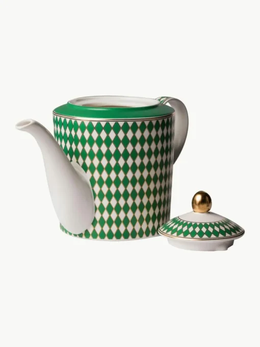Handgefertigte Porzellan-Teekanne Chess, 1.1 L