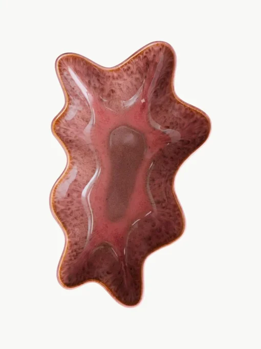 Handgefertigte Servierschale Shell aus Steinzeug
