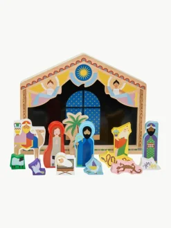 Handgefertigte Spiel-Weihnachtskrippe The Crib, 14er-Set