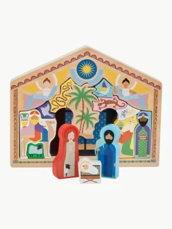 Handgefertigte Spiel-Weihnachtskrippe The Crib, 14er-Set