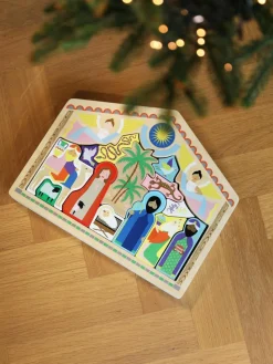 Handgefertigte Spiel-Weihnachtskrippe The Crib, 14er-Set