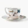 Handgefertigte Tasse Hybrid mit Untertasse