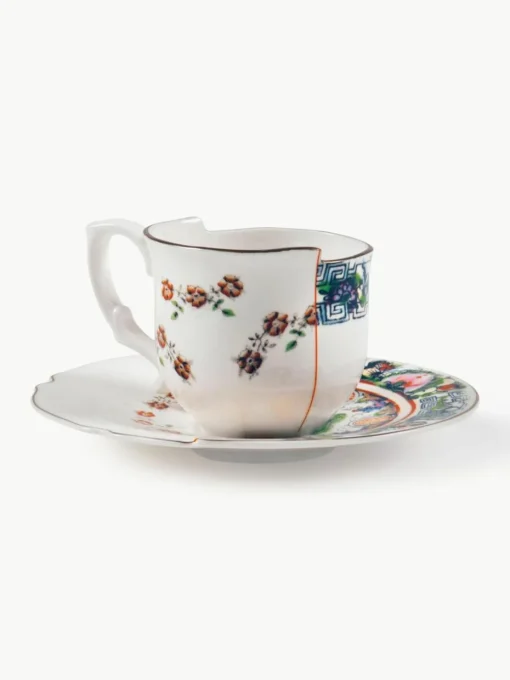 Handgefertigte Tasse Hybrid mit Untertasse