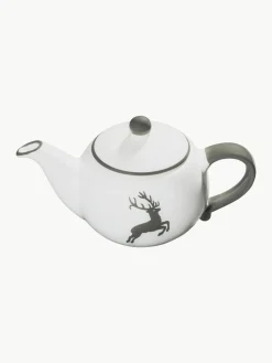 Handgefertigte Teekanne Grauer Hirsch, 500 ml