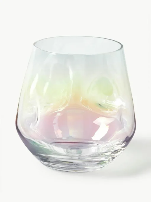 Handgefertigte Teelichthalter Rainbow, 3er-Set