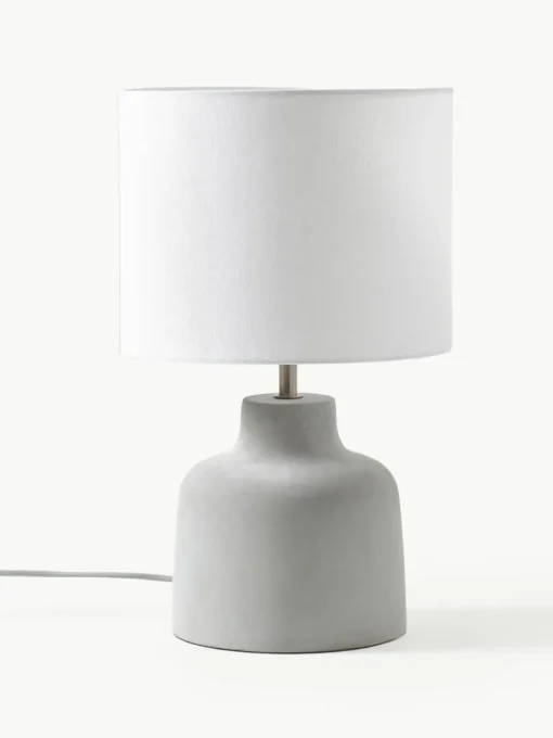 Handgefertigte Tischlampe Ike mit Betonfuß