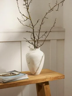 Handgefertigte Vase Latona, marmoriert, H 30 cm