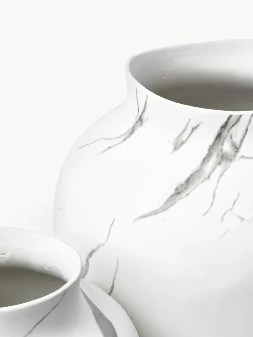 Handgefertigte Vase Latona, marmoriert, H 30 cm
