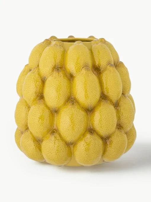 Handgefertigte Vase Limone, H 22 cm