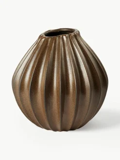Handgefertigte Vase Wide mit reaktiver Glasur, H 25 cm