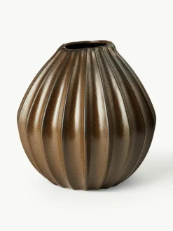 Handgefertigte Vase Wide mit reaktiver Glasur, H 30 cm